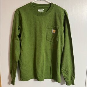 Carhartt Green Relaxed Fit Long Sleeve Tee Size Small